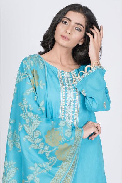 Embroidered Shirt Shalwar Dupatta - 0609