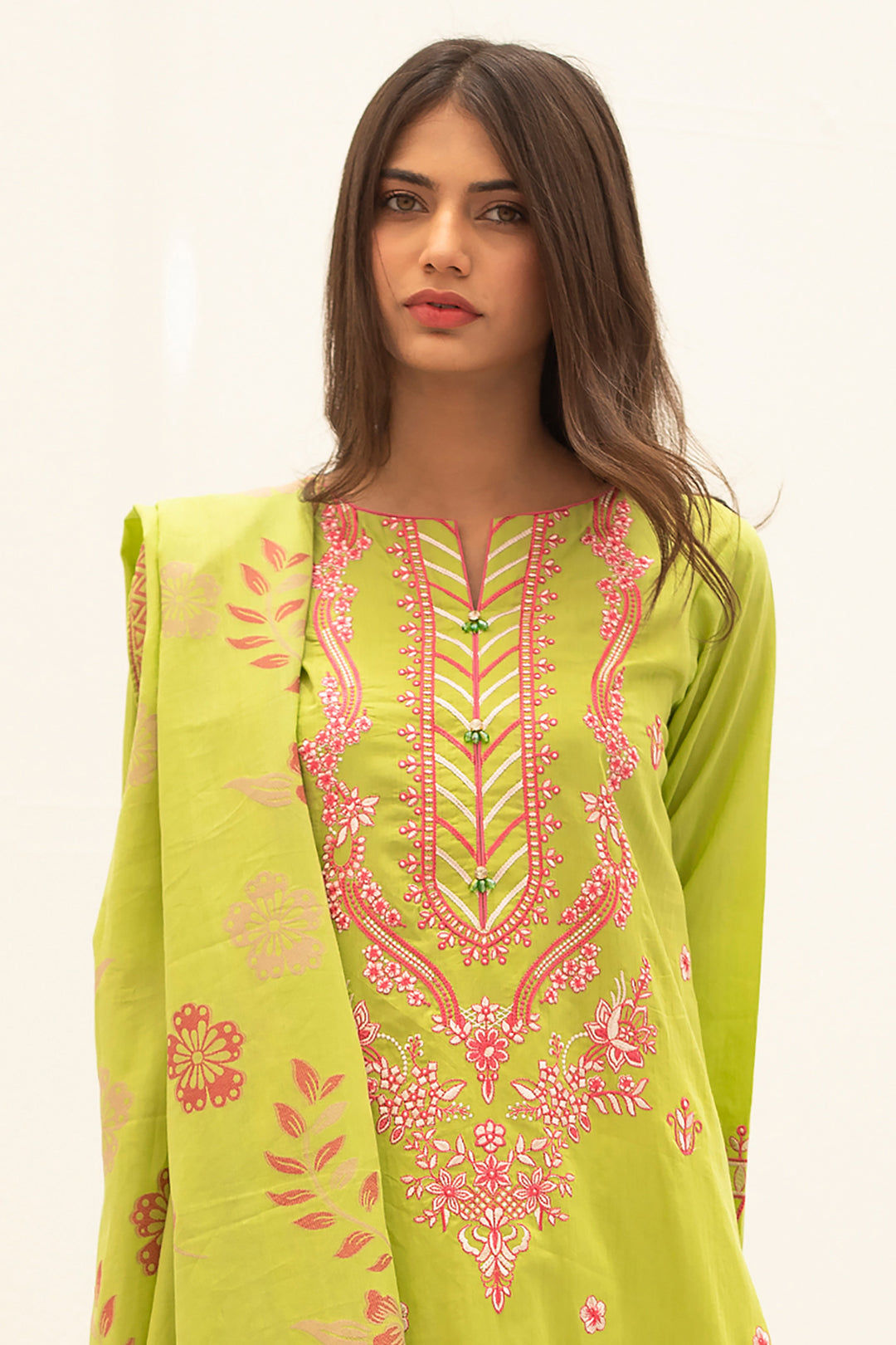 Embroidered Shirt Shalwar Dupatta - 0612