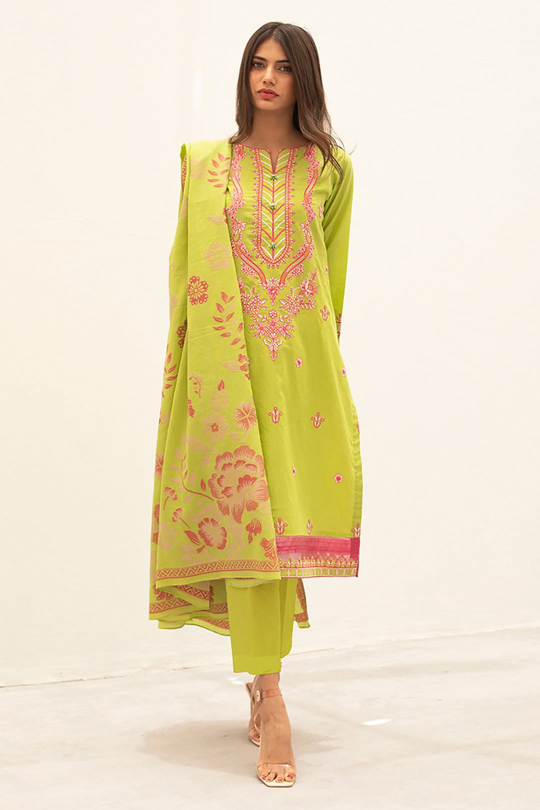 Embroidered Shirt Shalwar Dupatta - 0612