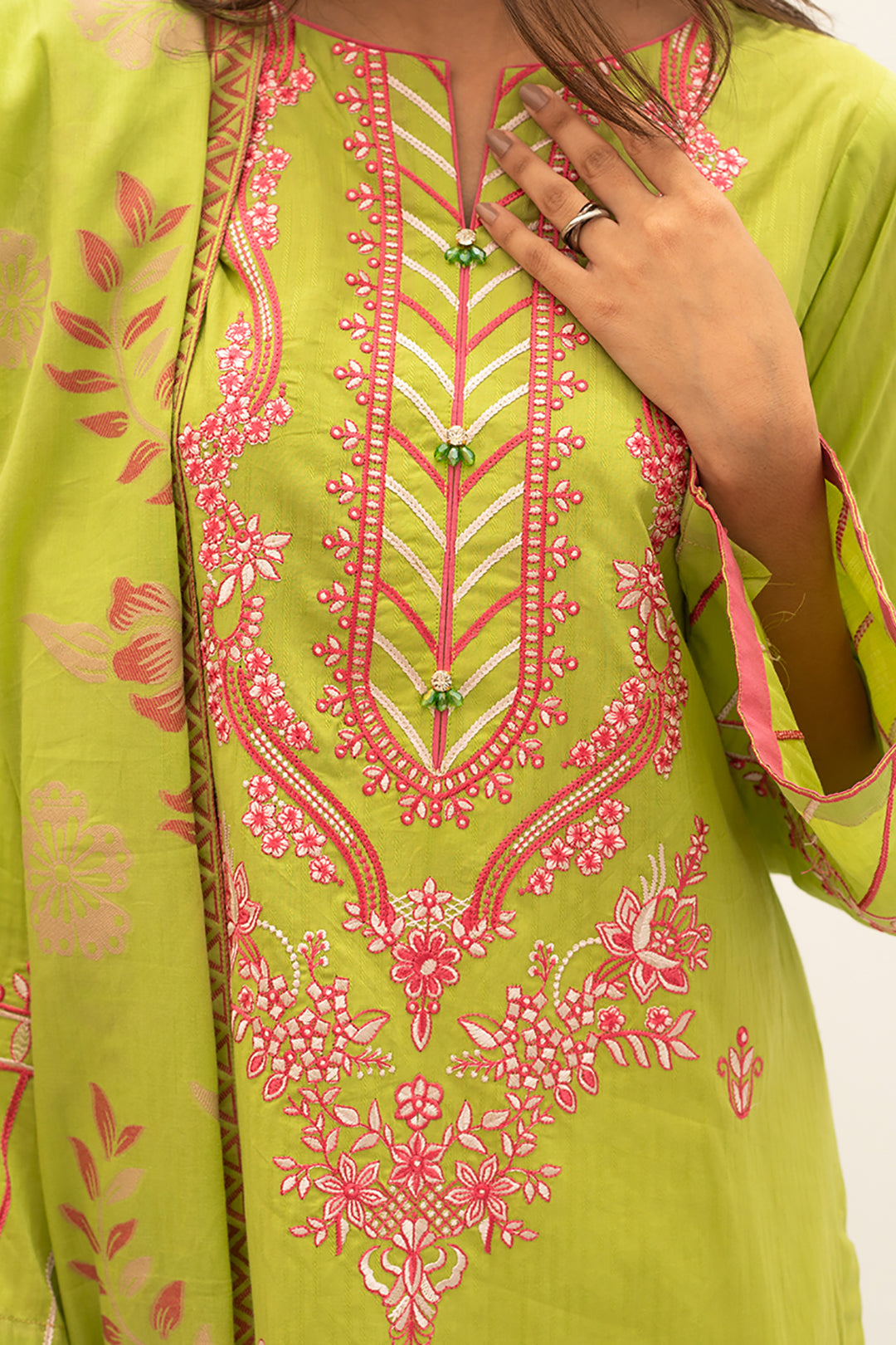 Embroidered Shirt Shalwar Dupatta - 0612