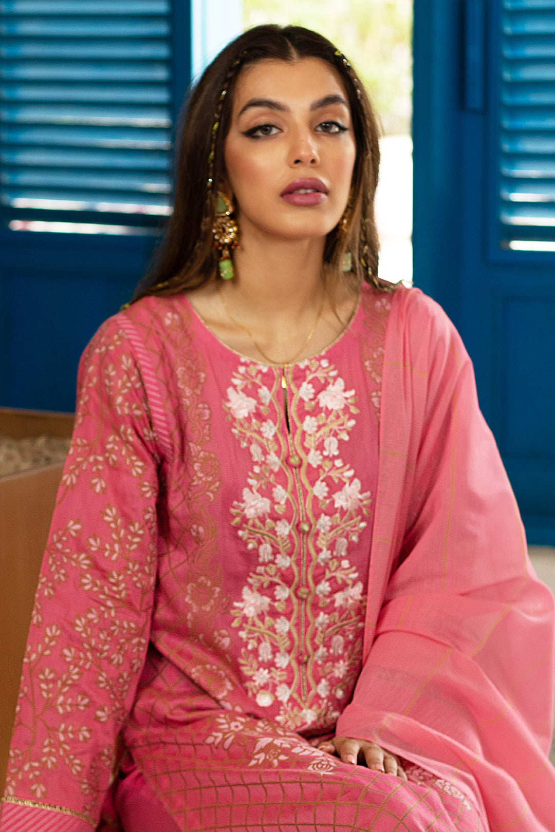 Embroidered Shirt Shalwar Dupatta - 0614