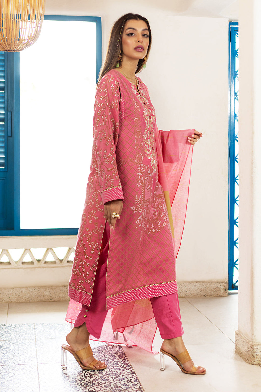 Embroidered Shirt Shalwar Dupatta - 0614
