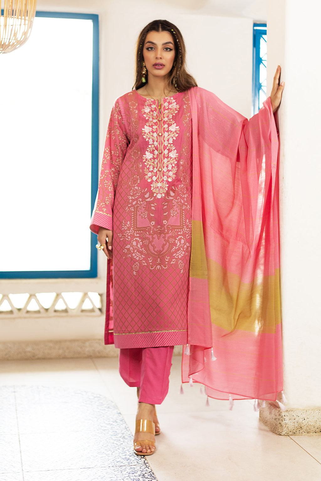 Embroidered Shirt Shalwar Dupatta - 0614