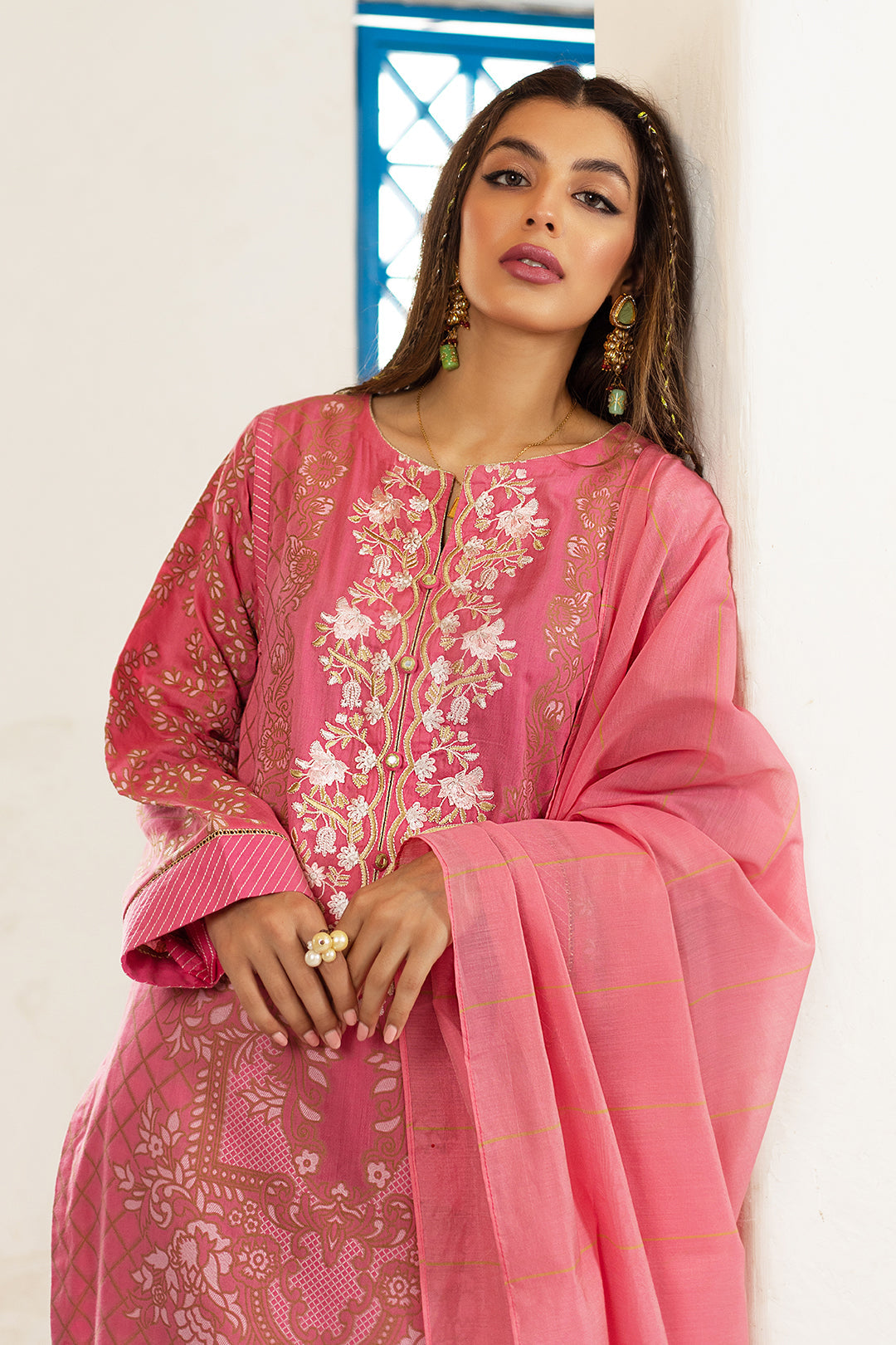 Embroidered Shirt Shalwar Dupatta - 0614