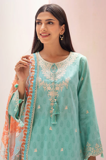 Embroidered Shirt Shalwar Dupatta - 0673