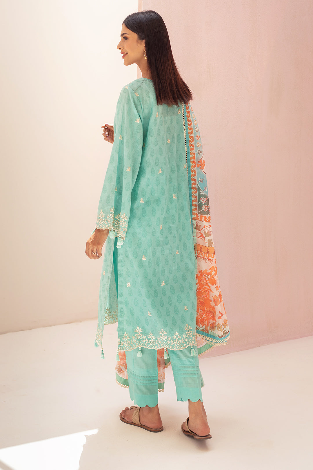 Embroidered Shirt Shalwar Dupatta - 0673