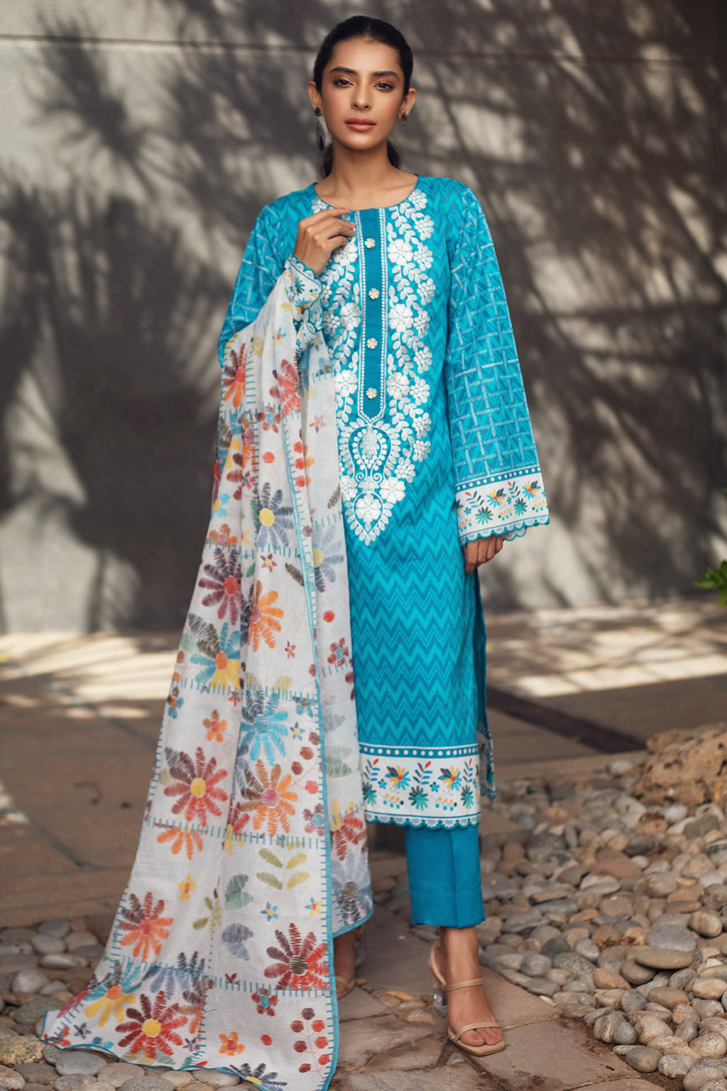 Embroidered Shirt Shalwar Dupatta - 0700