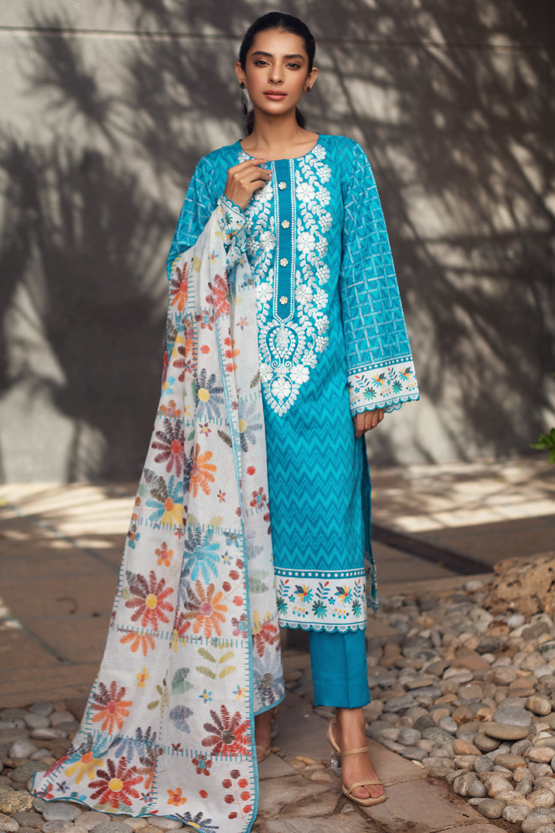 Embroidered Shirt Shalwar Dupatta - 0700