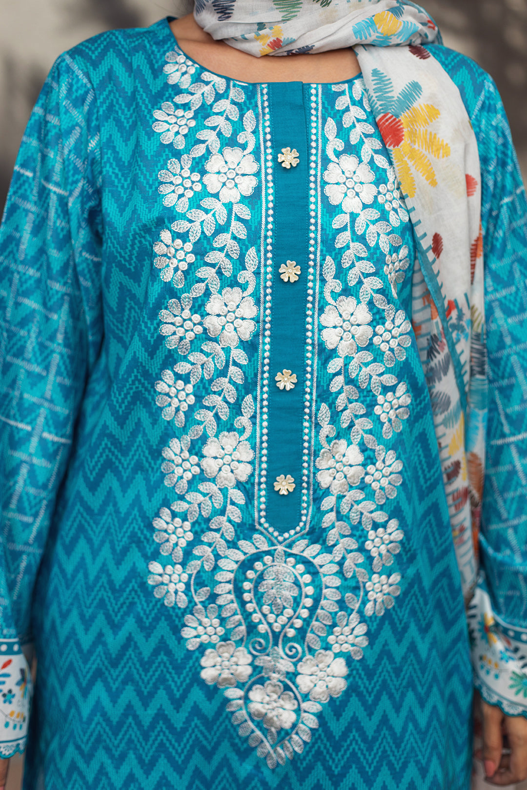 Embroidered Shirt Shalwar Dupatta - 0700