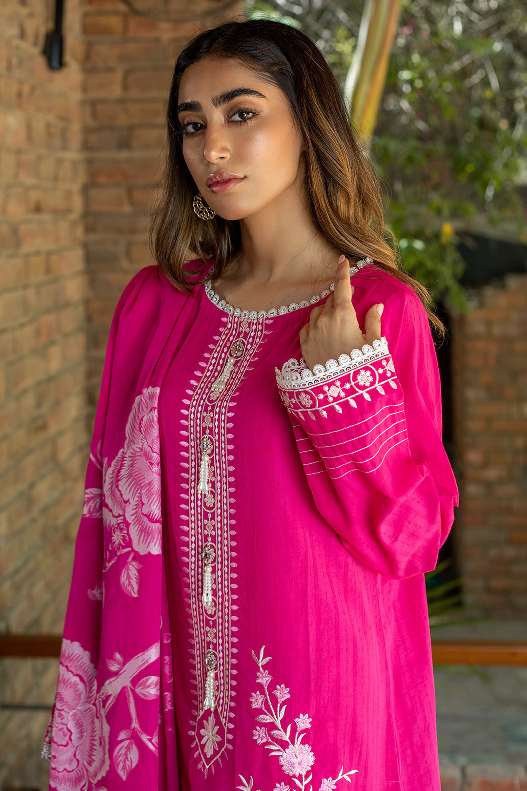 Embroidered Shirt Shalwar Dupatta - 0701