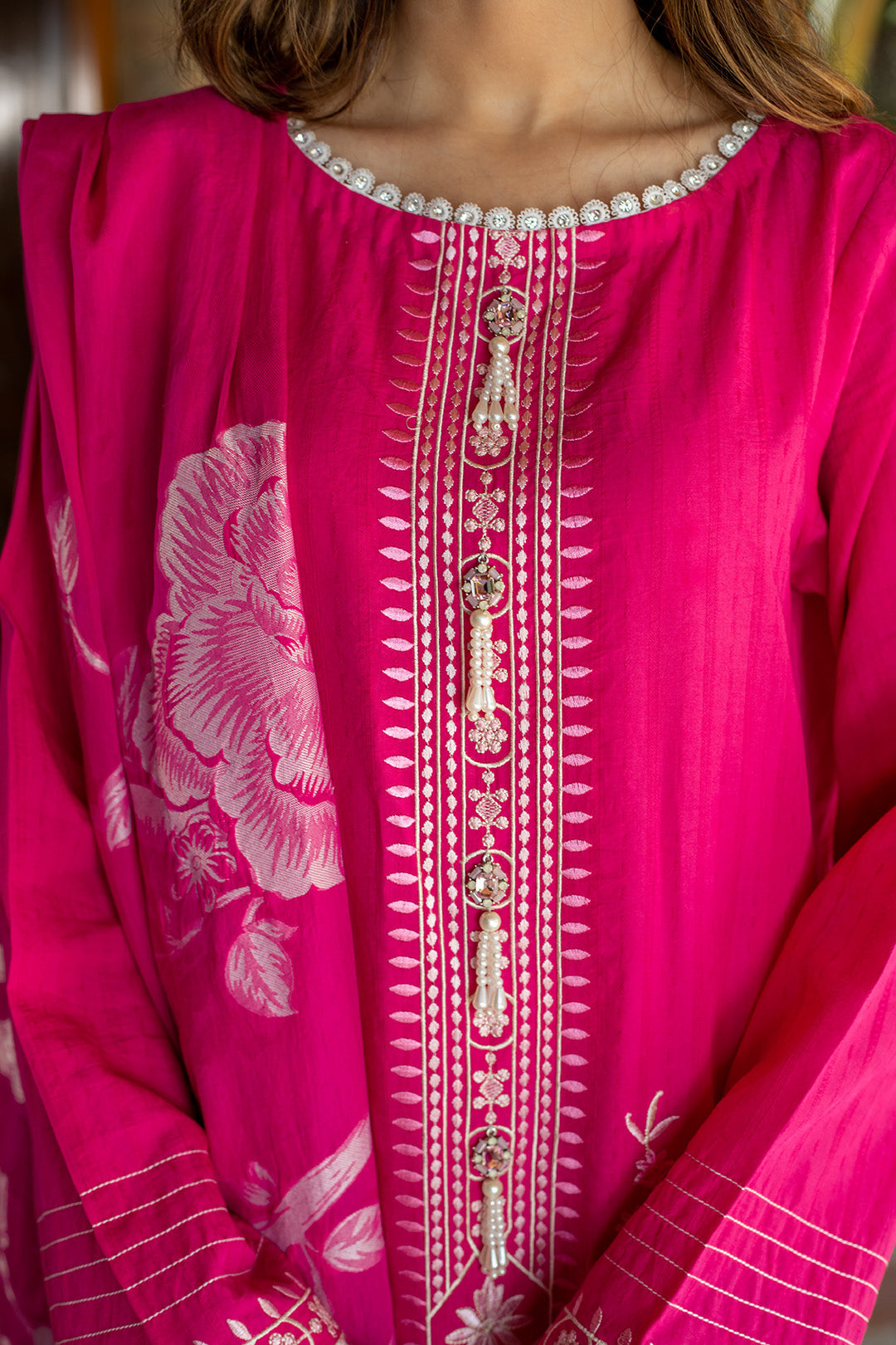 Embroidered Shirt Shalwar Dupatta - 0701