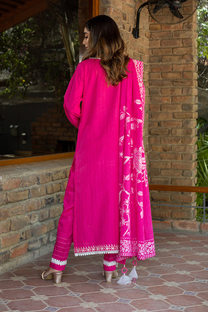 Embroidered Shirt Shalwar Dupatta - 0701