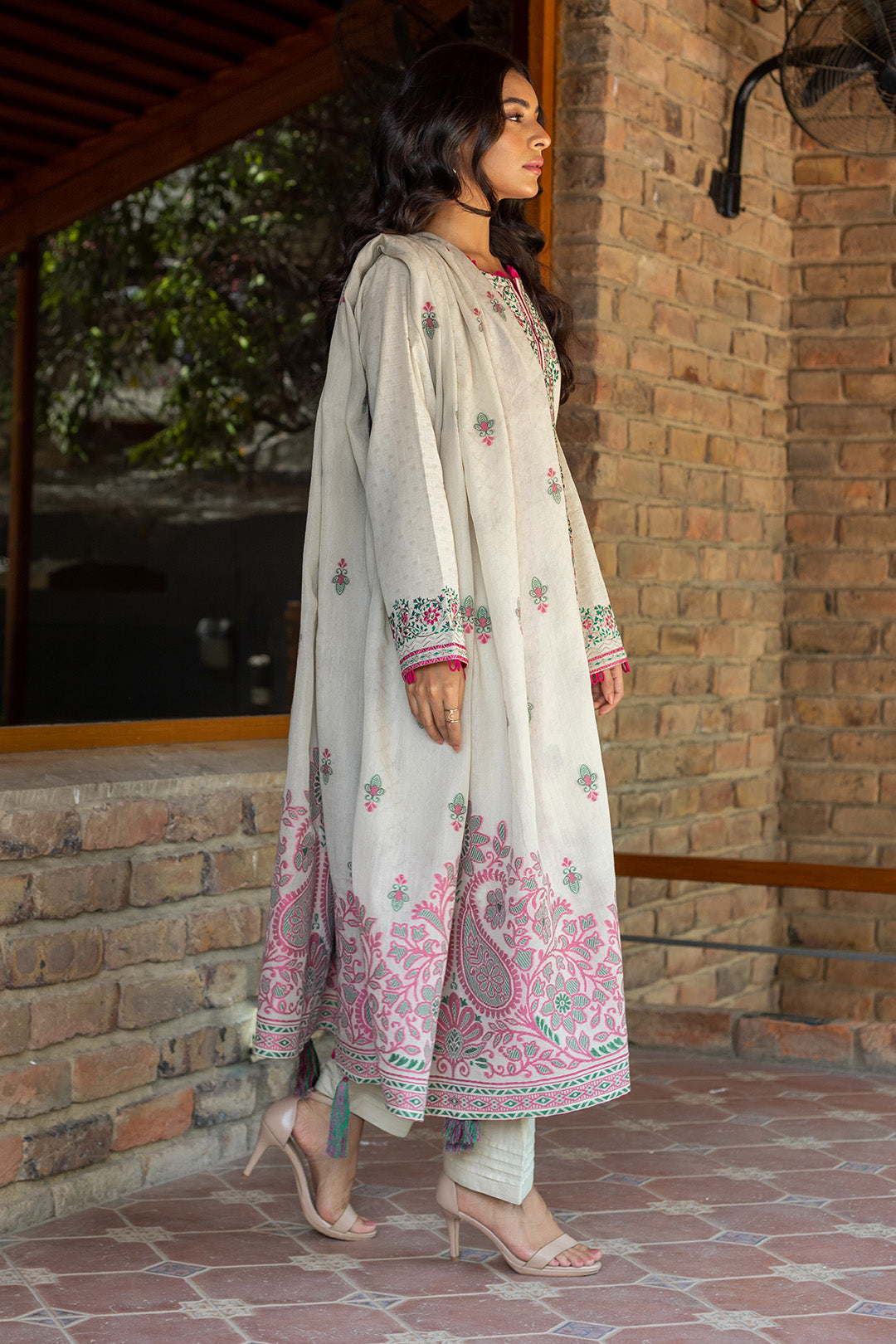 Embroidered Shirt Shalwar Dupatta - 0702