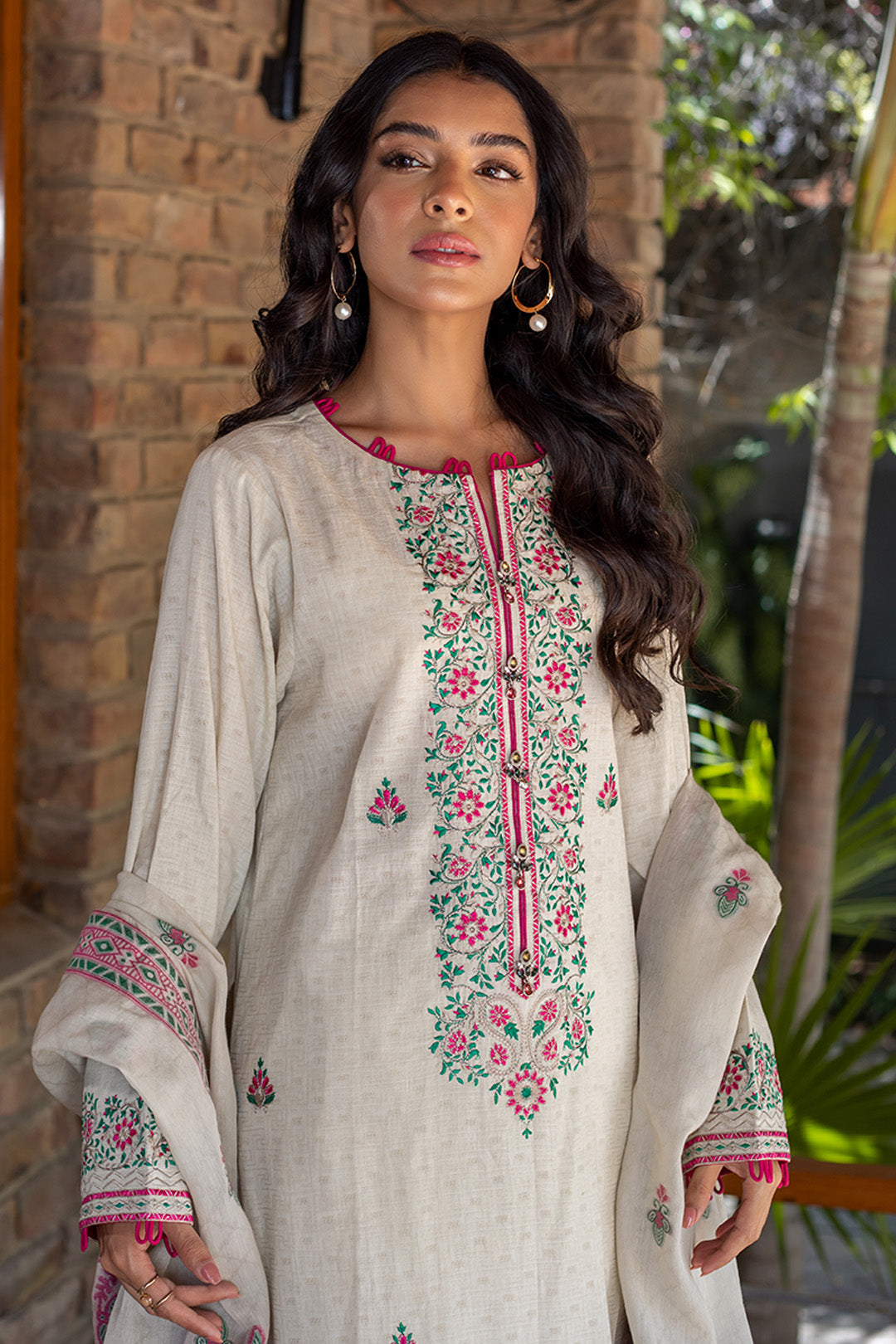 Embroidered Shirt Shalwar Dupatta - 0702