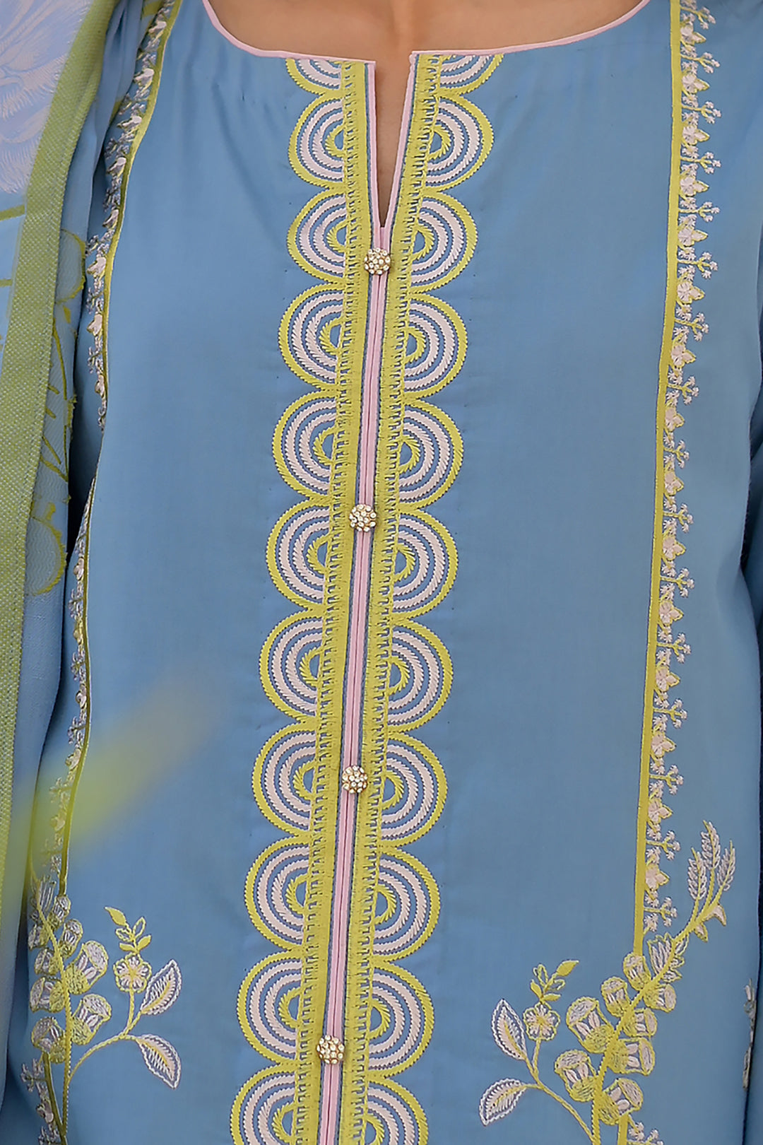 Embroidered Shirt Shalwar Dupatta - 0704