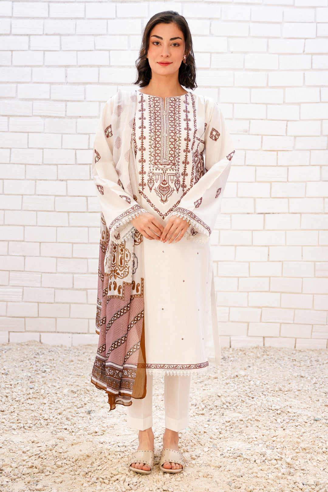 Embroidered Shirt Shalwar Dupatta - 1994