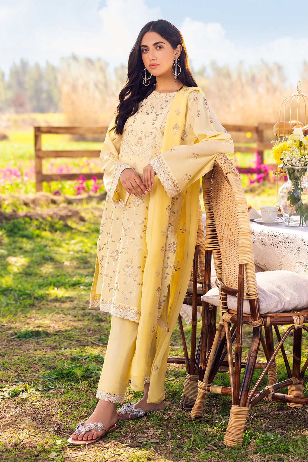 Embroidered Shirt Shalwar Dupatta - 2000