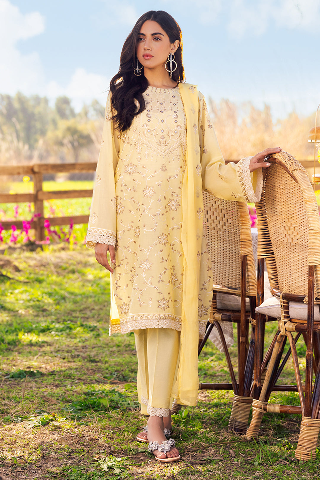 Embroidered Shirt Shalwar Dupatta - 2000