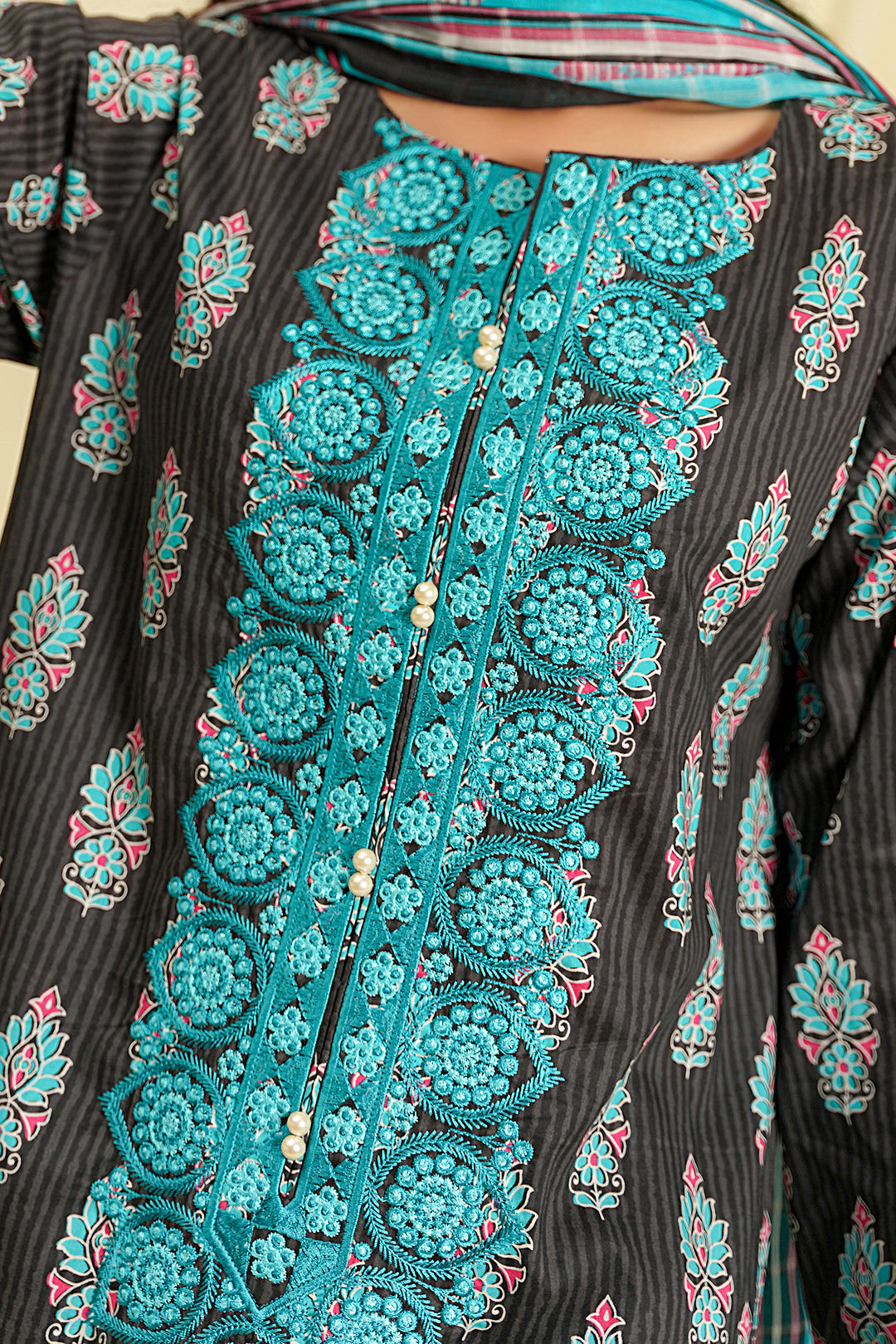 Embroidered Shirt Shalwar Dupatta - 0689