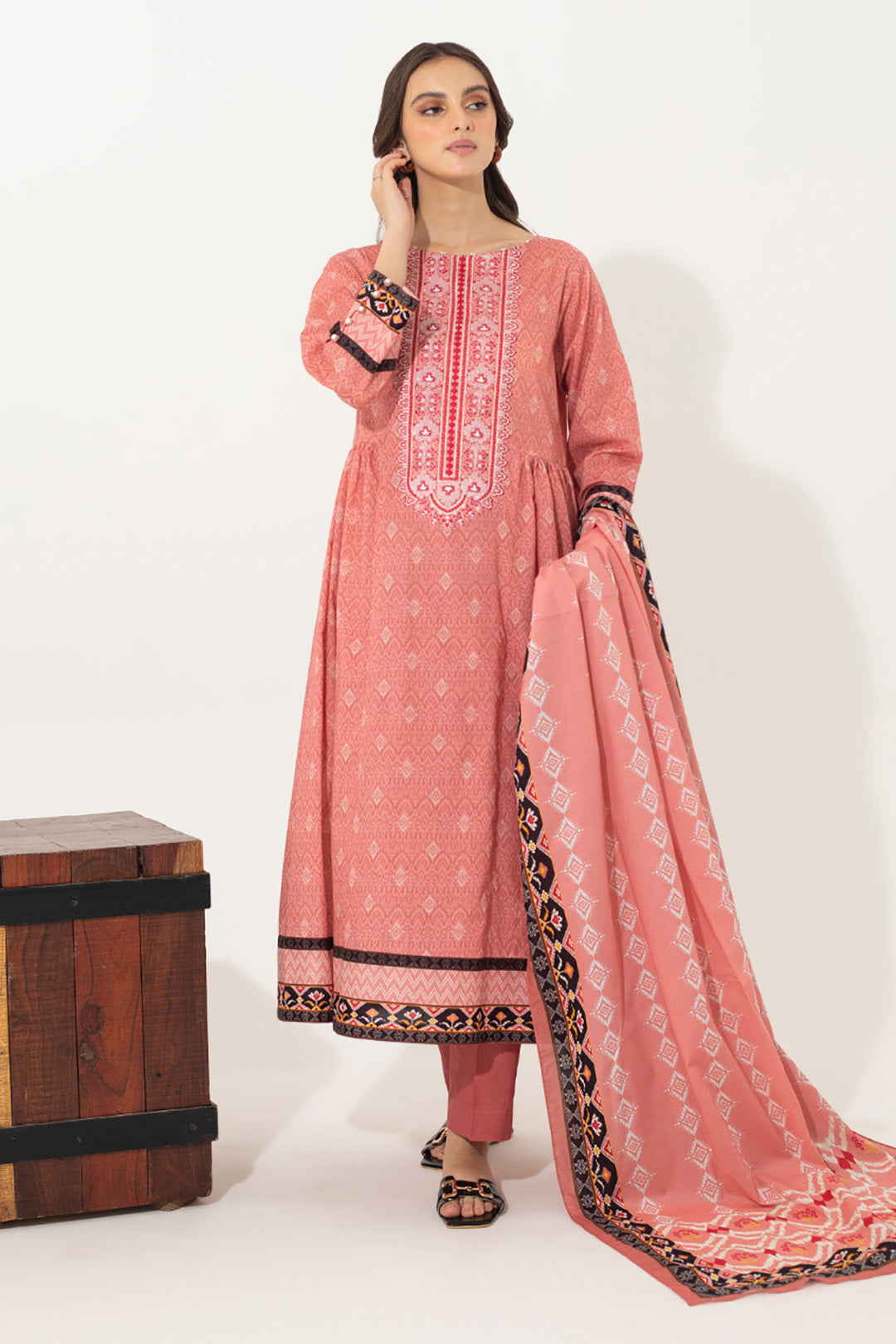 Embroidered Shirt Dupatta - 0610