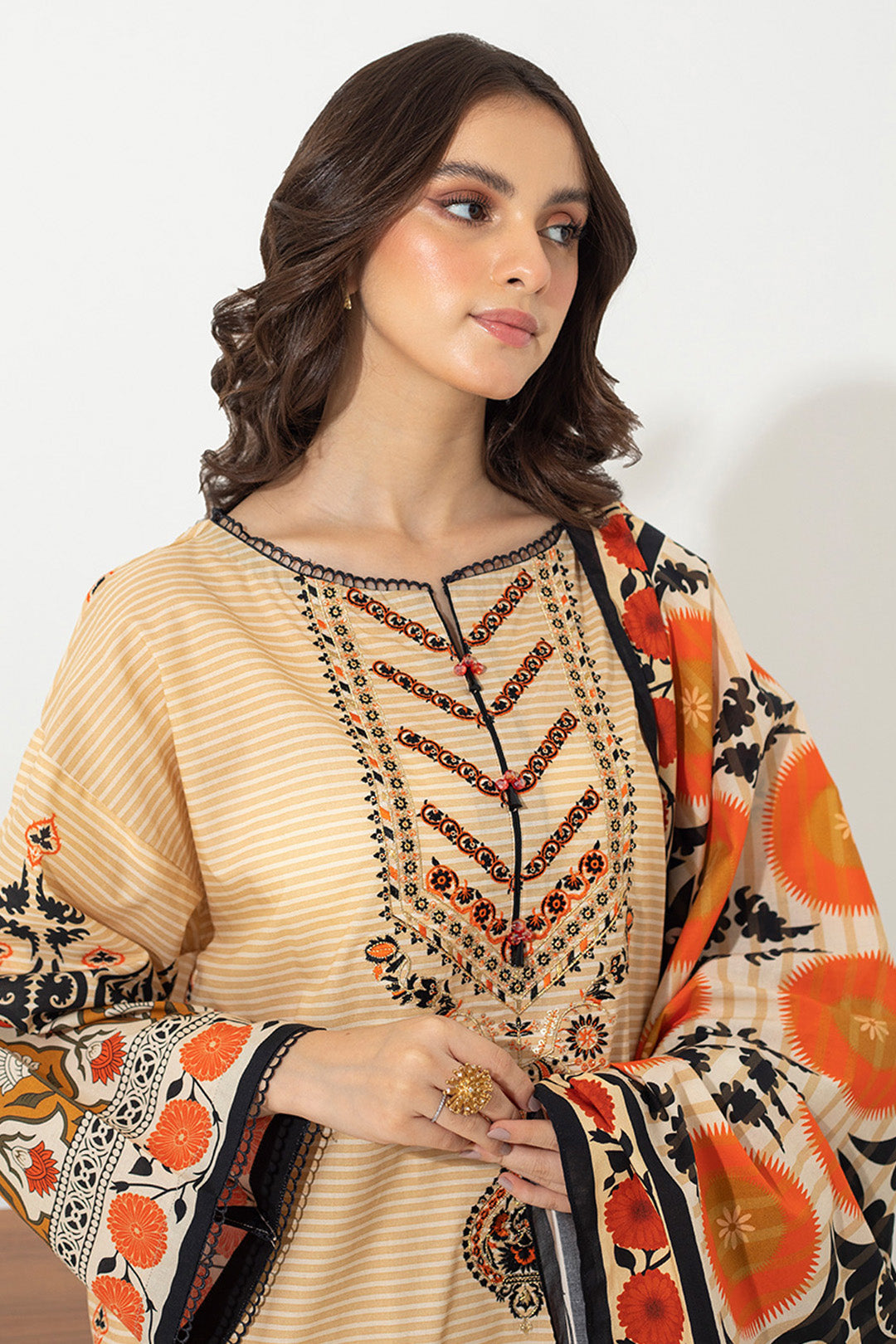 Embroidered Shirt Dupatta - 0611