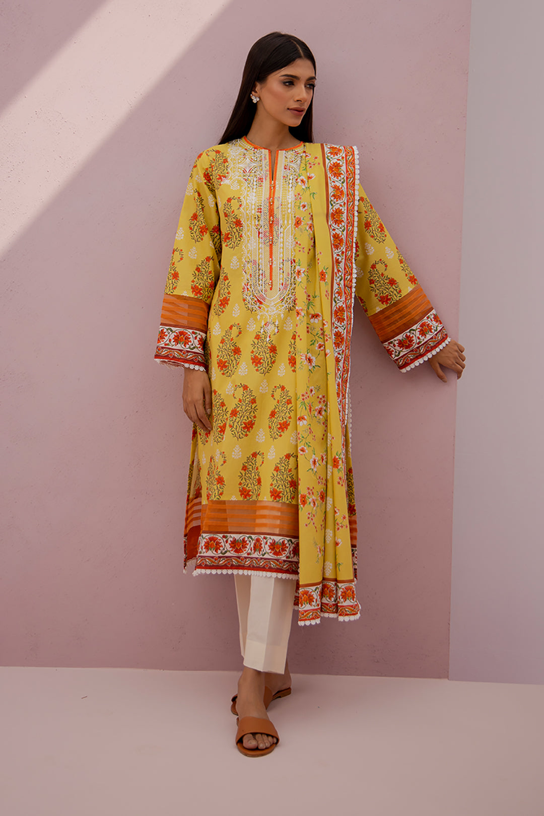 Embroidered Shirt Dupatta - 0871