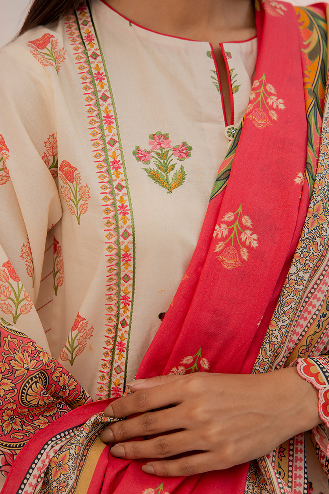 Embroidered Shirt Dupatta - 0872