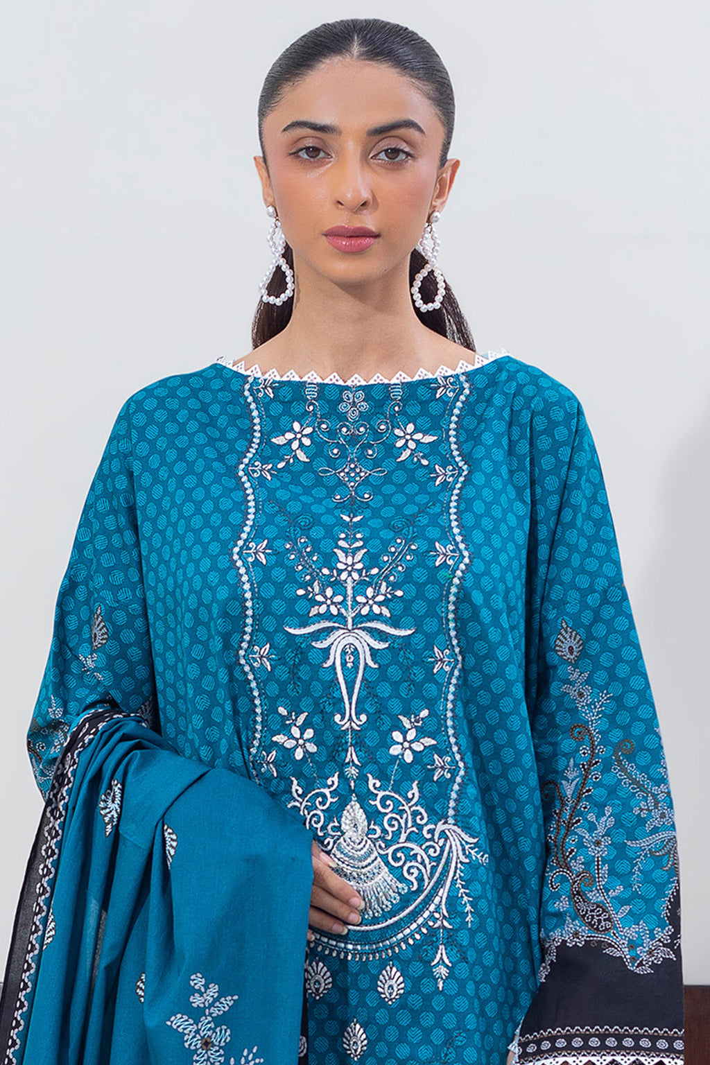 Embroidered Shirt Shalwar Dupatta - 0641