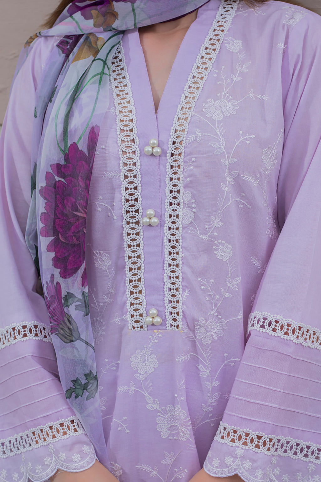 Embroidered Shirt Shalwar Dupatta - 0645