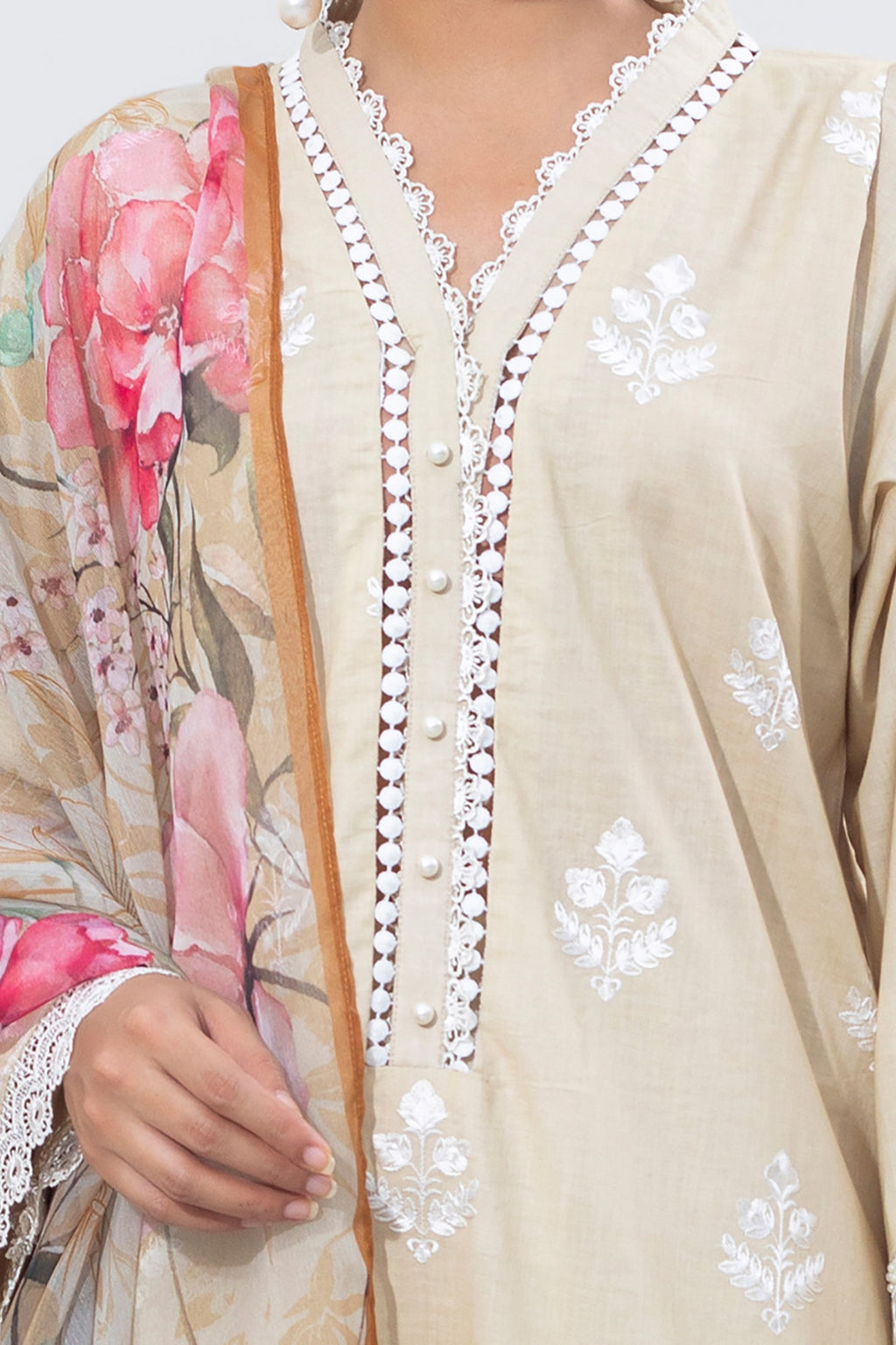 Embroidered Shirt Shalwar Dupatta - 0648