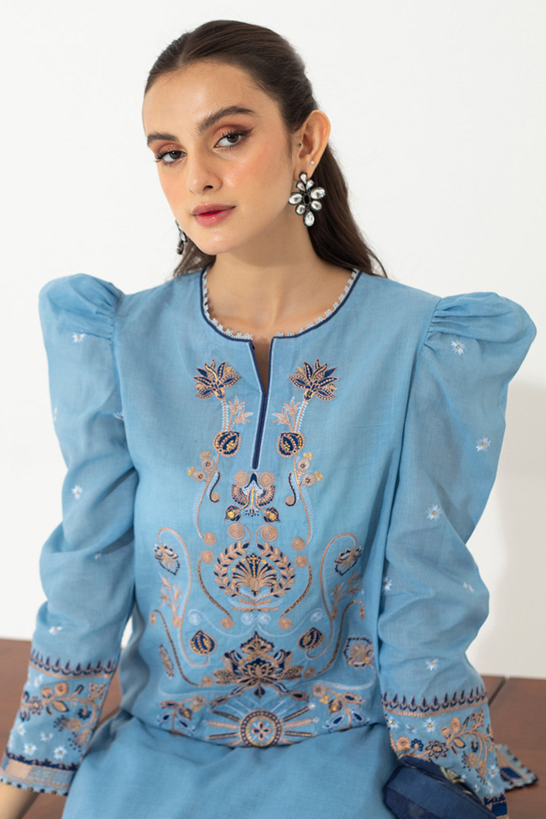 Embroidered Shirt Shalwar Dupatta - 0649