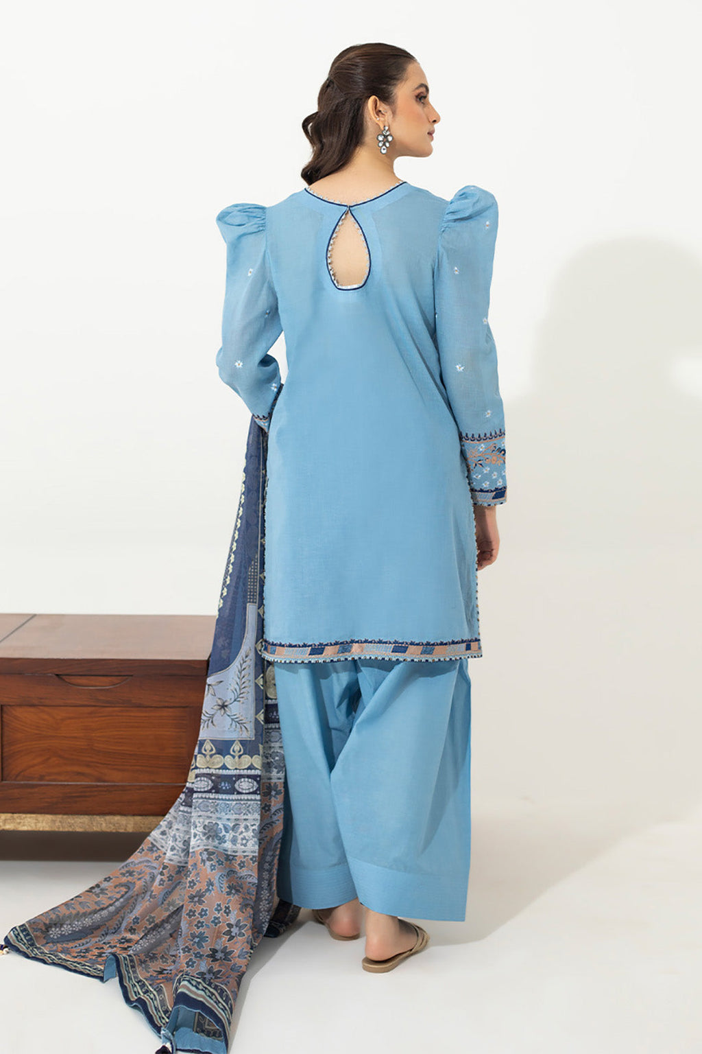 Embroidered Shirt Shalwar Dupatta - 0649