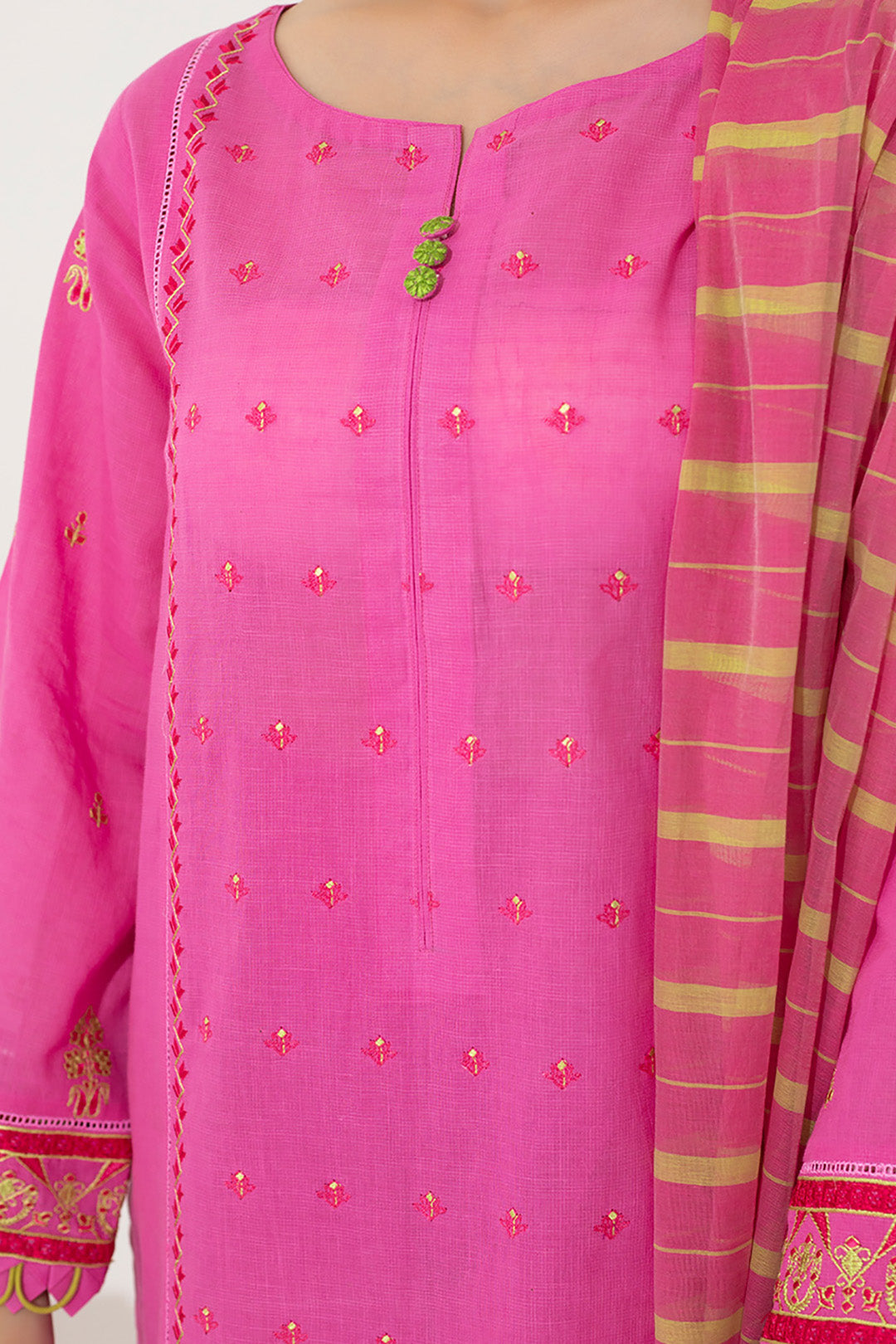 Embroidered Shirt Shalwar Dupatta - 0650