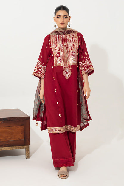 Embroidered Shirt Shalwar Dupatta - 0652