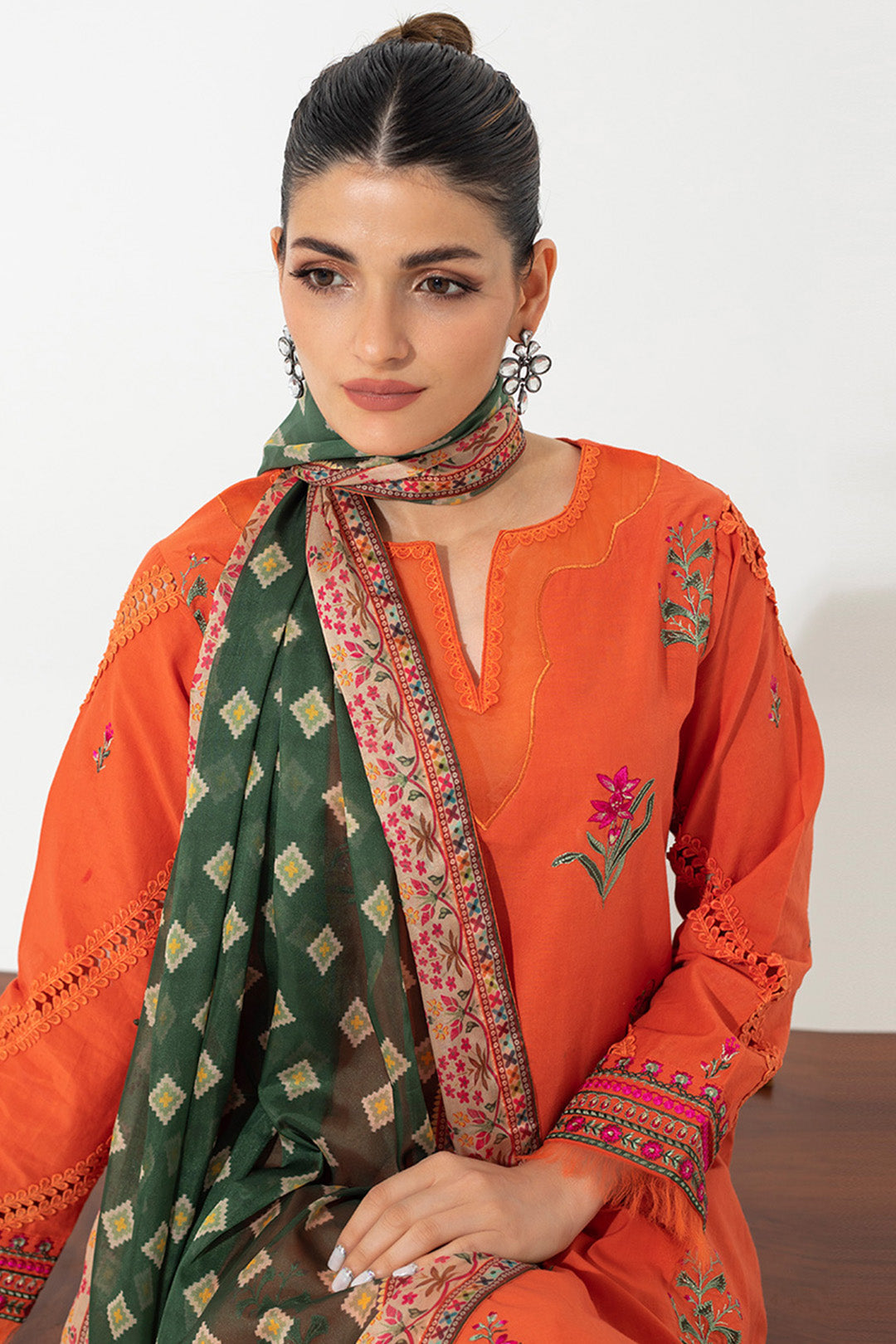 Embroidered Shirt Shalwar Dupatta - 0653