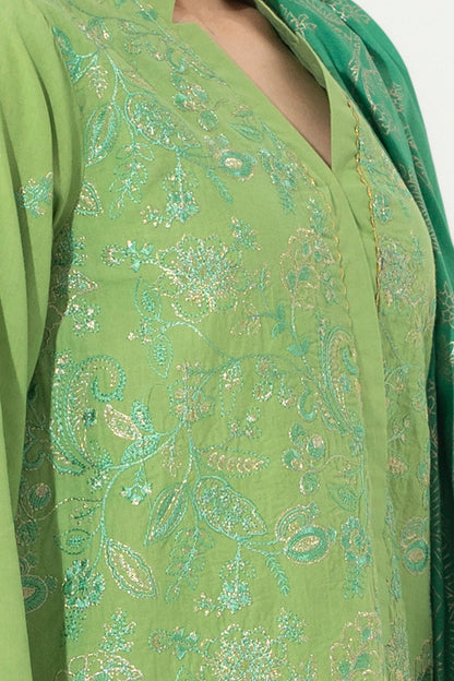 Embroidered Shirt Shalwar Dupatta - 0656