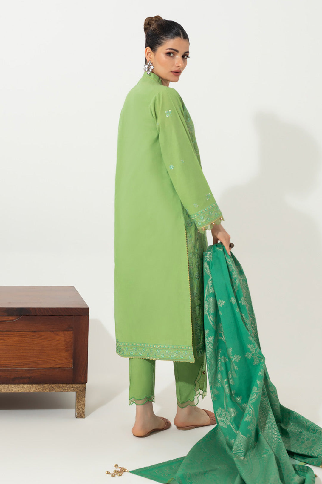 Embroidered Shirt Shalwar Dupatta - 0656