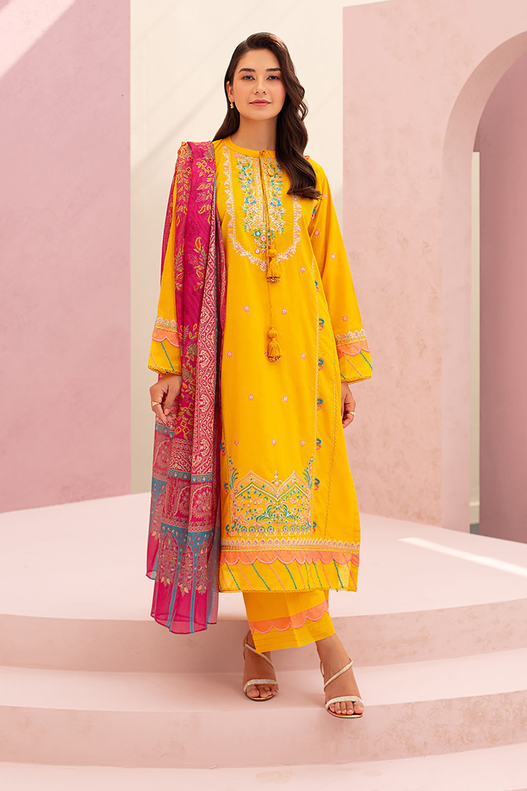 Embroidered Shirt Shalwar Dupatta - 0897