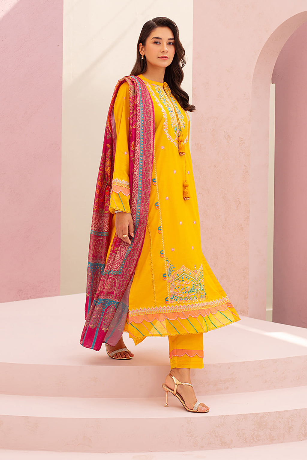 Embroidered Shirt Shalwar Dupatta - 0897