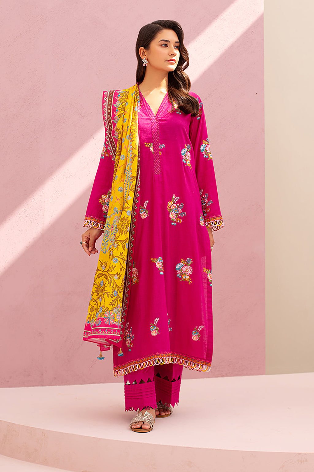Embroidered Shirt Shalwar Dupatta - 0899