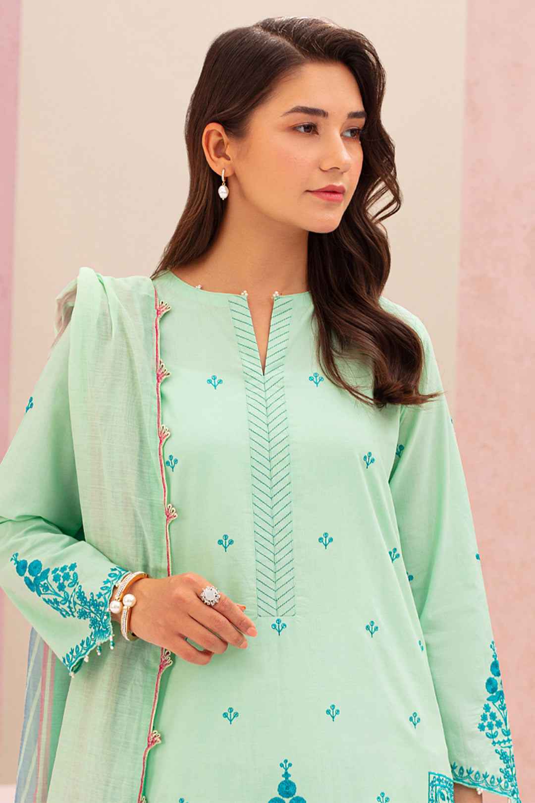 Embroidered Shirt Shalwar Dupatta - 0900