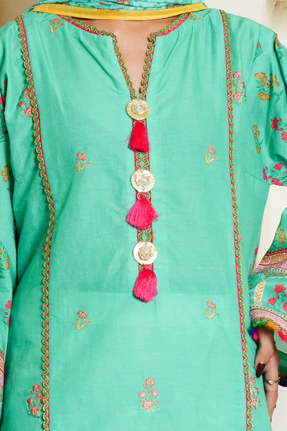 Embroidered Shirt Dupatta - 0019