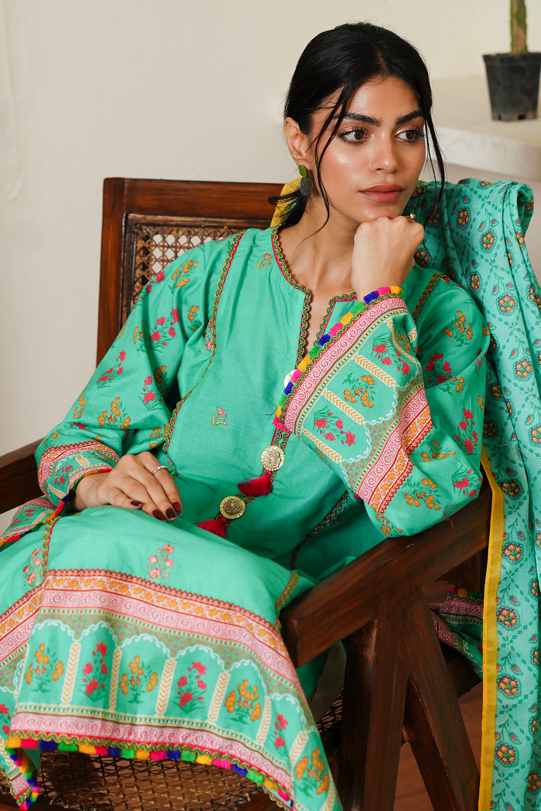 Embroidered Shirt Dupatta - 0019