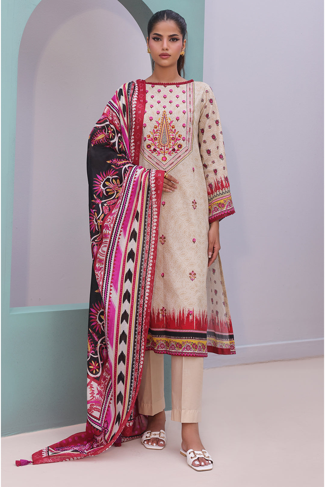 Embroidered Shirt Dupatta - 0022