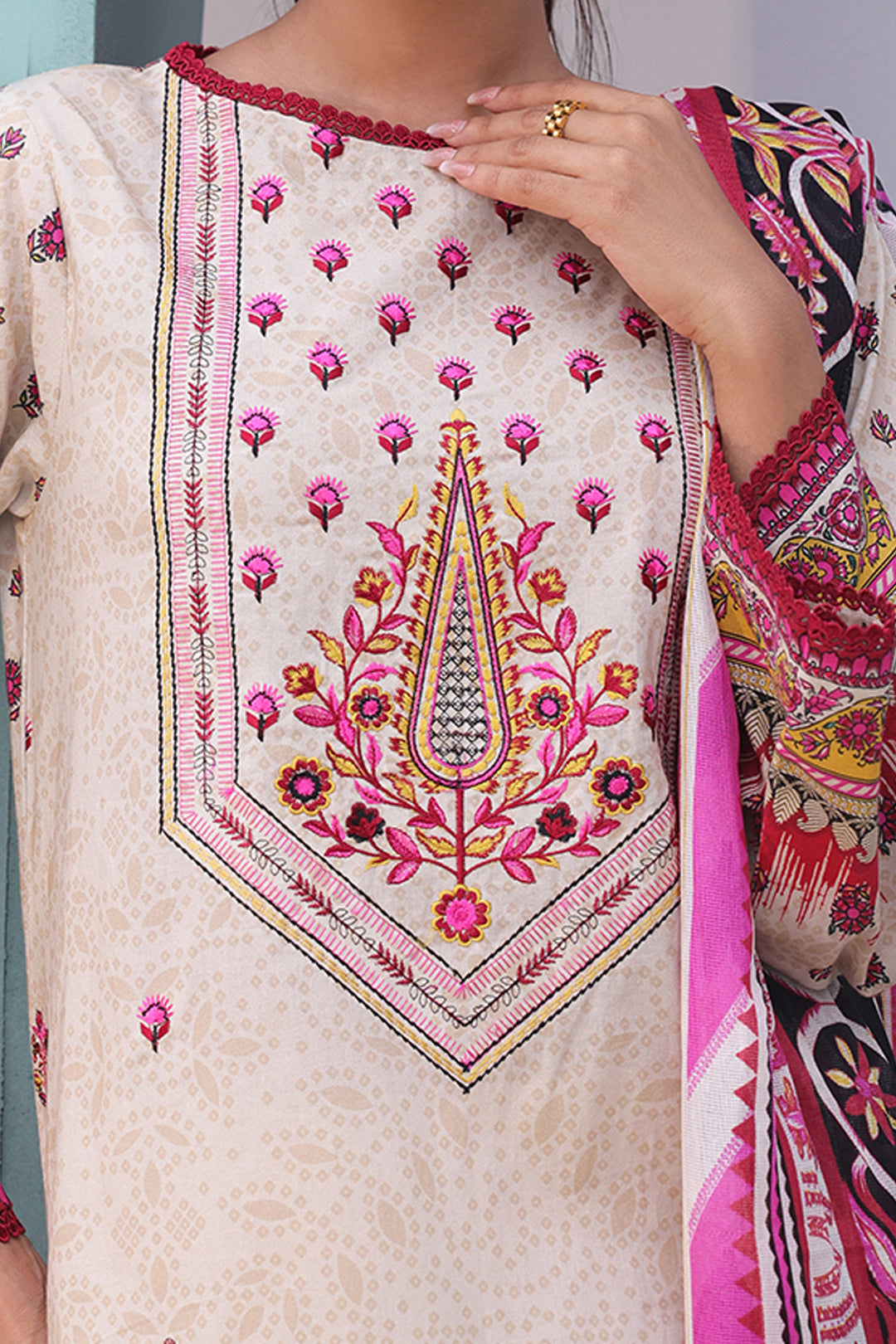 Embroidered Shirt Dupatta - 0022