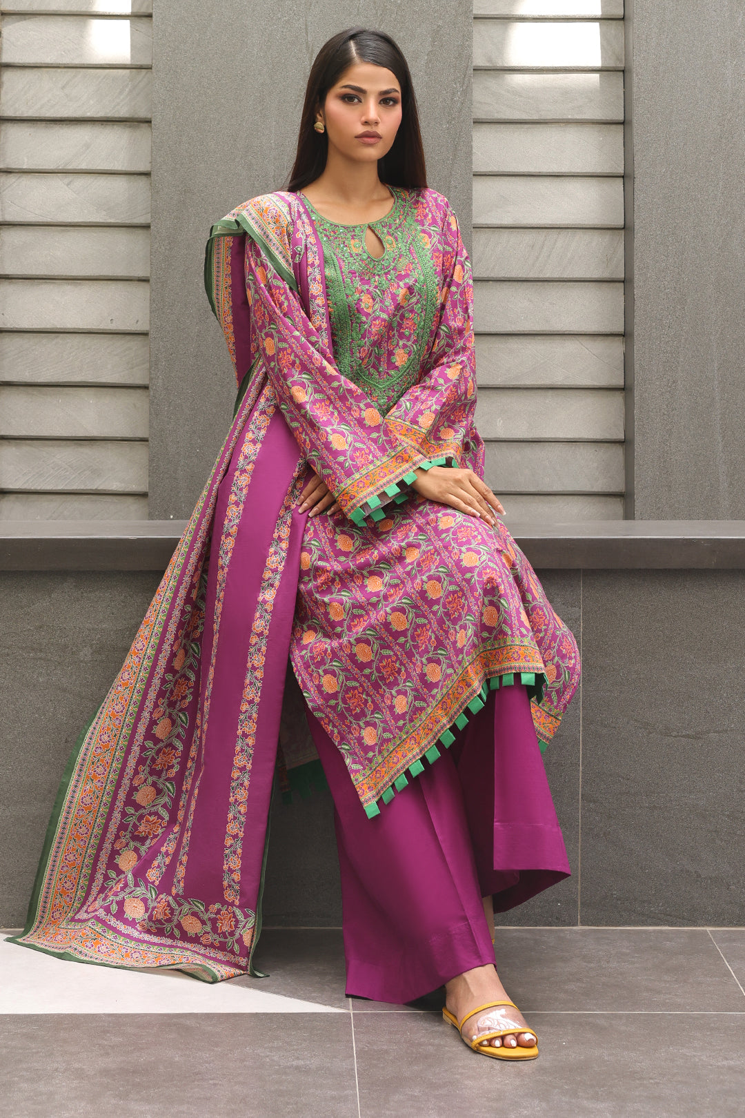 Embroidered Shirt Dupatta - 0026