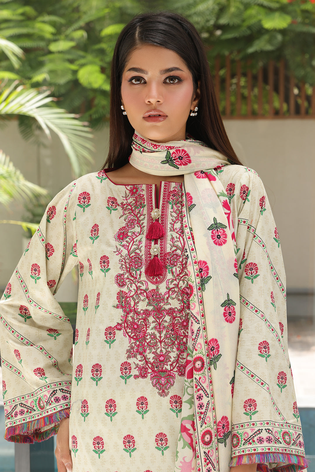 Embroidered Shirt Dupatta - 0105