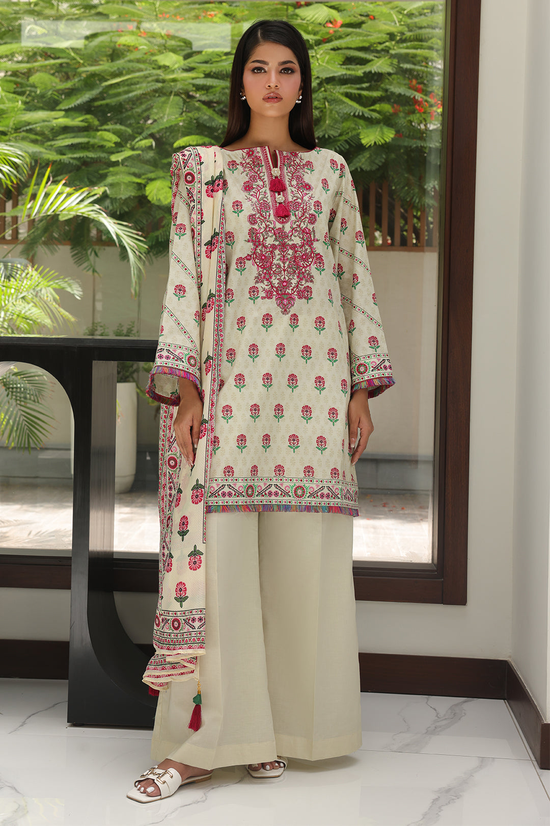 Embroidered Shirt Dupatta - 0105