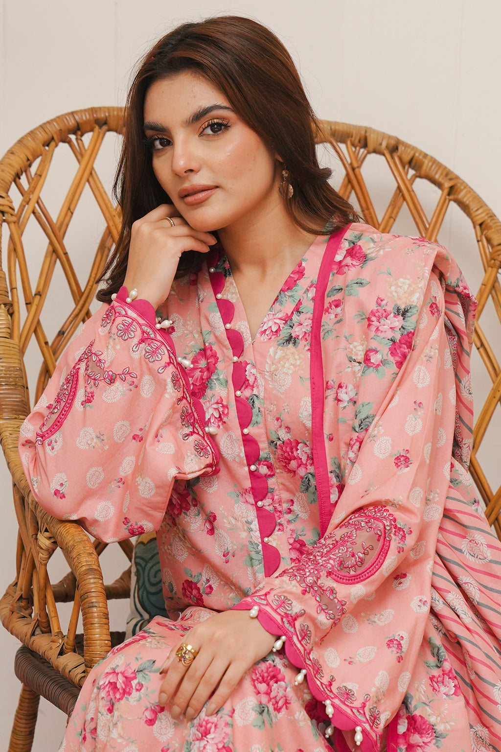 Embroidered Shirt Dupatta - 0109