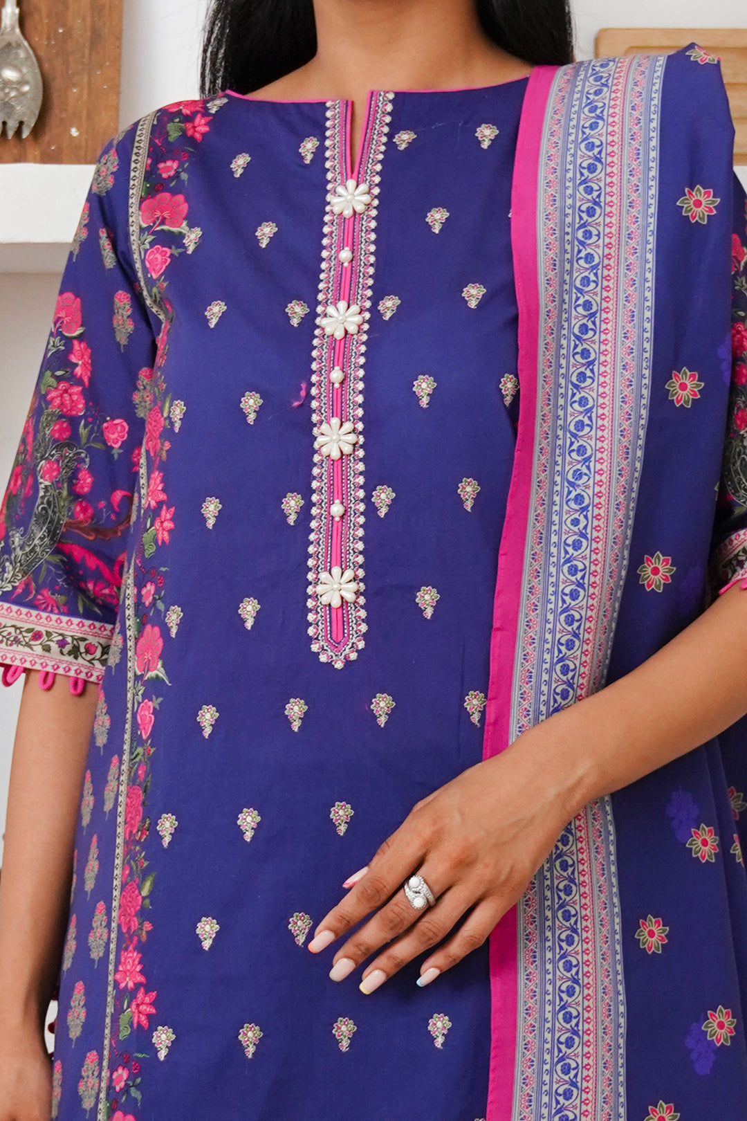 Embroidered Shirt Dupatta - 0110